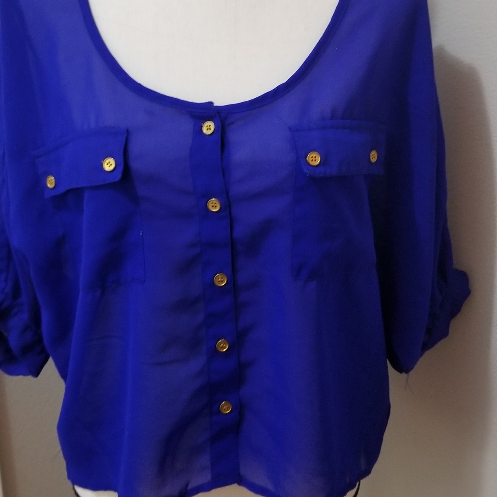 Charlotte Russe sz S Sapphire blue top